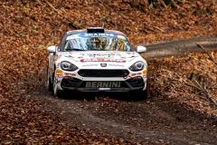 31 MABELLINI Andrea (ITA), GONELLA Nicolo (ITA), Napoca Rally Team, Abarth 124 Rally, action during the 2020 Rally Hungary, 4th round of the 2020 FIA European Rally Championship, from November 6 to 8, 2020 in Nyíregyháza, Hungary - Photo Grégory Lenormand / DPPI