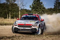 28 POLONSKI Dariusz (POL), SITEK Lukasz (POL), Team Rallytechnology, Abarth 124 Rally, action during the 2020 Rally Liepaja, 2nd round of the 2020 FIA European Rally Championship, from August 14 to 16, 2020 in Liepaja, Latvia - Photo Gregory Lenormand / DPPI
