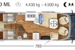 Kamper Hymer MasterLine T 780  - wnętrze