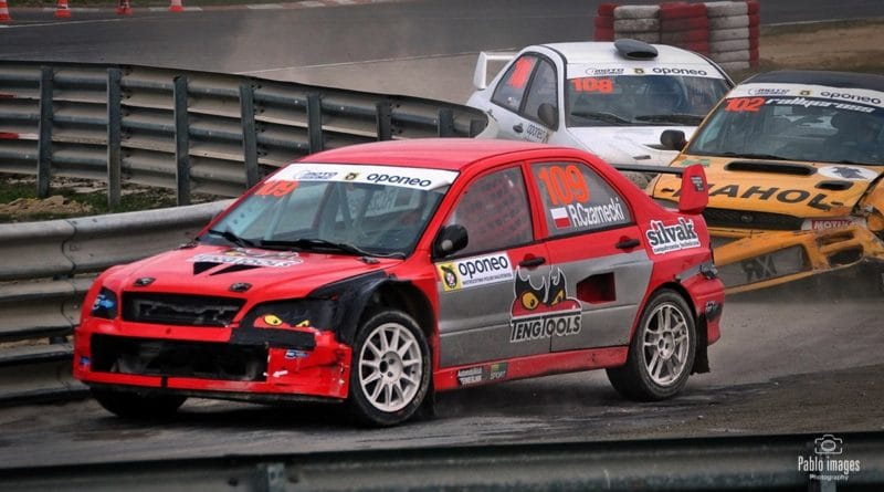Robert Czarnecki Mitsubishi Lancer Evo Oponeo Mistrzostwa Polski Rallycross