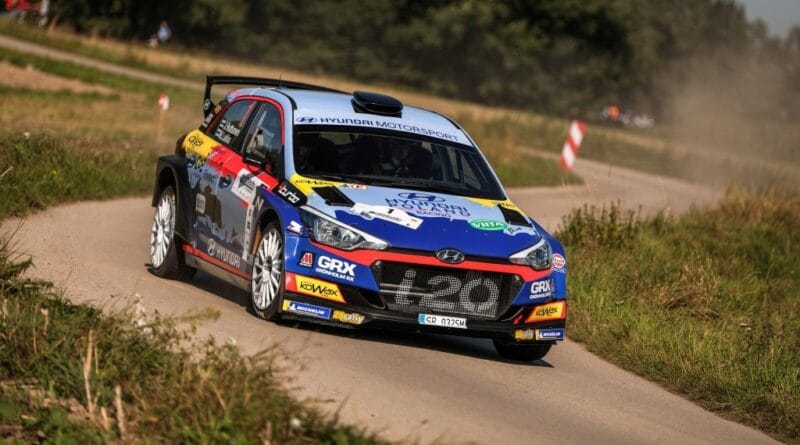 Jari Huttunen i Mikko Lukka (Hyundai i20 R5) zwyciężają w Rajdzie Śląska, RSMP 2020, foto: RSMP.pl