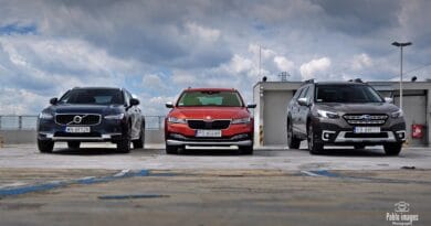 Trzy podwyższone kombi: Subaru Outback, Volvo V90 Cross Country i Skoda Superb Scout – test
