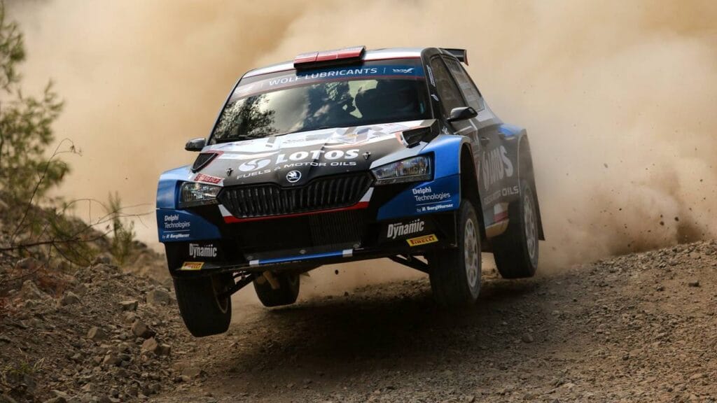 WRC Rajd Akropolu 2021: Kajetan Kajetanowicz i Maciej Szczepaniak Skoda Fabia Rally 2 evo
