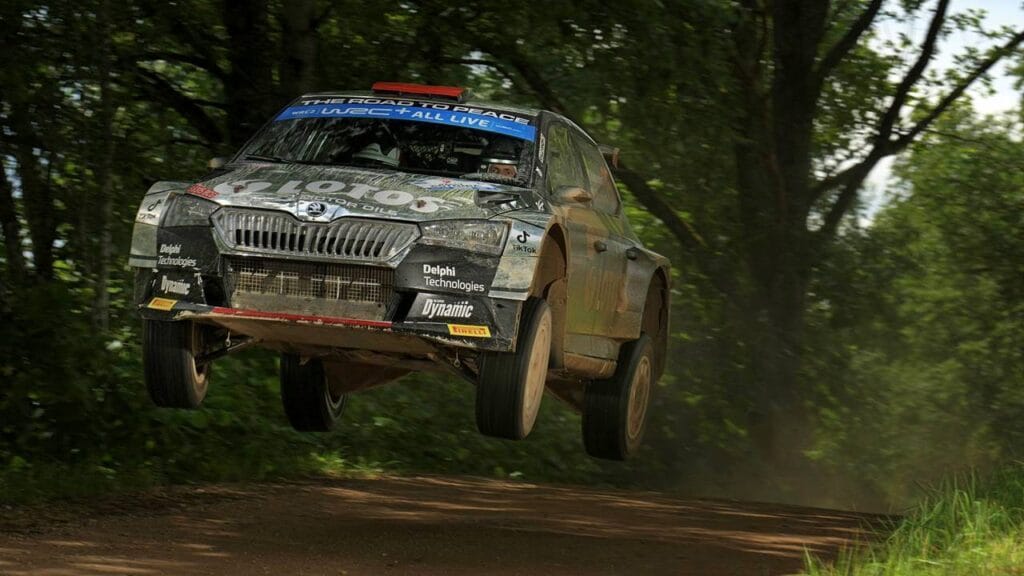 Kajetan Kajetanowicz i Maciej Szczepaniak - Skoda Fabia Rally2 evo - WRC Rajd Estonii 2022