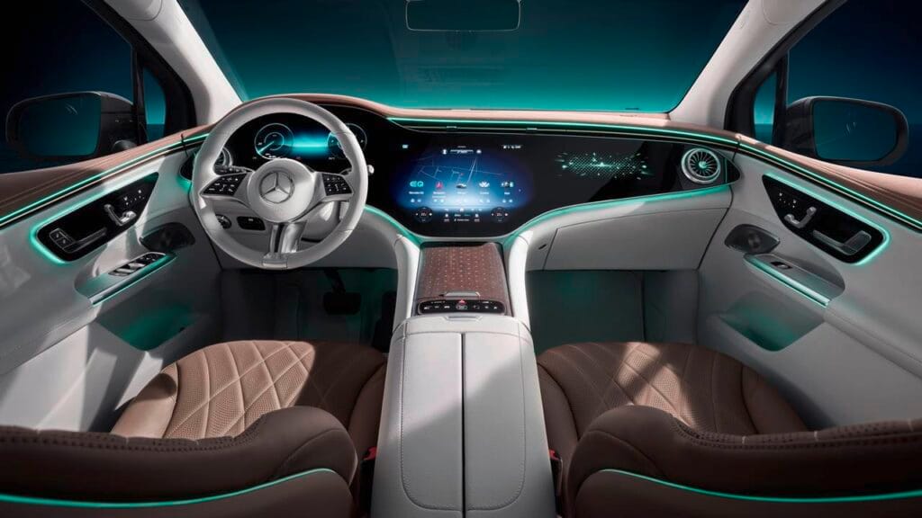 Wnętrze nowego modelu Mercedes EQE SUV