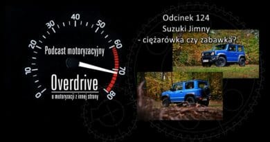 Podcast motoryzacyjny Overdrive | Odcinek nr 124 | Suzuki Jimny - ciężarówka czy zabawka?