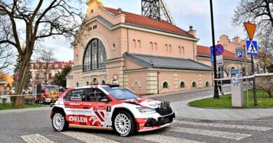 Miko Marczyk i Szymon Gospodarczyk, Skoda Fabia Rally2 EVO, zwycięzcy 7 Rajdu Memoriału Janusza Kuliga i Mariana Bublewicza w Wieliczce 2023
